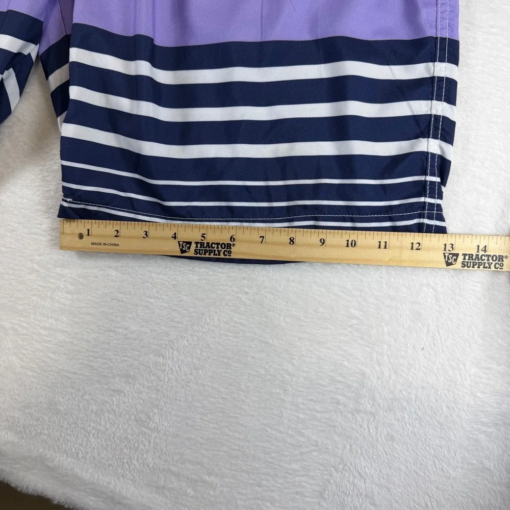 Kailua Surf Mens XXL Swim Trunks Grey Purple Striped Board Shorts Mesh Lined